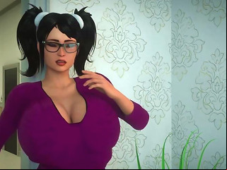 XHAMSTER @ Animated Cartoon Girl With Big Tits And A Small Penis Having Sex With A Real Girl